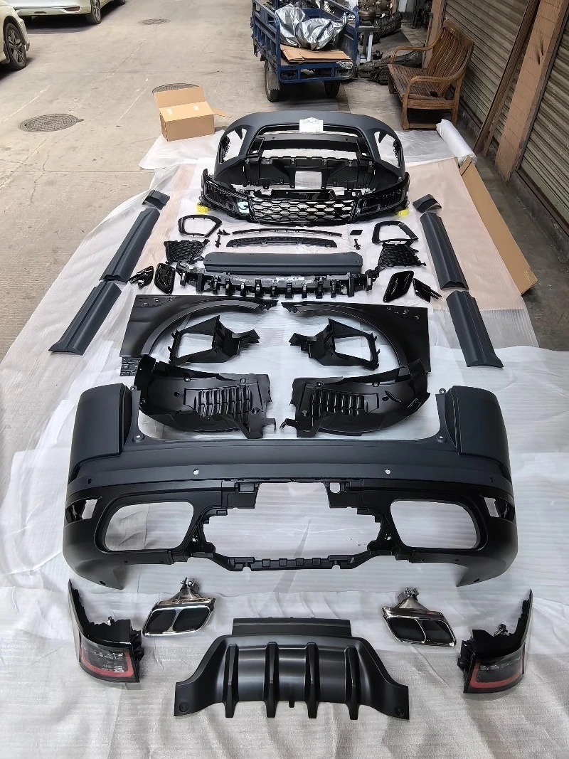 For RR Sport 2014-2017 Upgrade to 2018-2022 SVR Version Front and Rear Bumper Completely Old Upgrade to New Body Kit